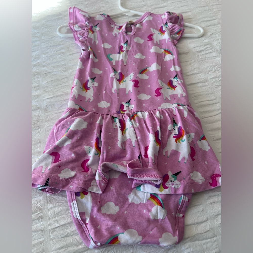 Little Bum Bums / Bums & Roses Pink Unicorn Twirl Dress Size 12-18M GUC - Picture 5 of 7